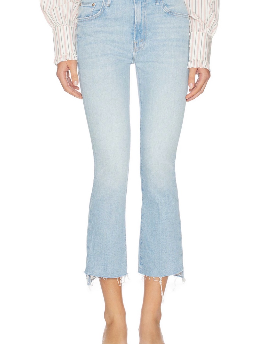MOTHER Lil' Mother Petite Insider Crop Step Fray Jeans 24 Limited Edition Wash